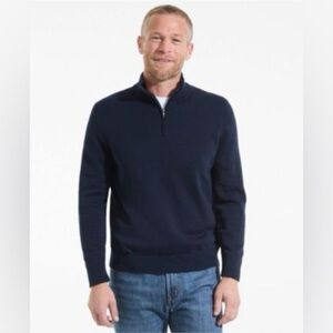 Lands’ End Men’s Navy Half-Zip Pullover SZ XL